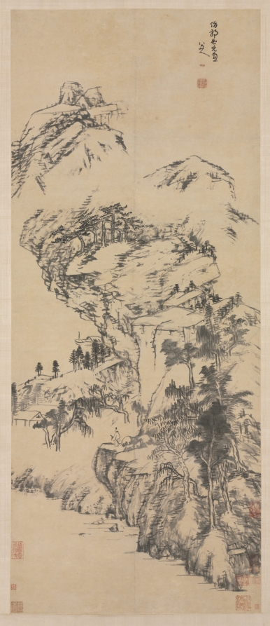 仿郭忠恕山水 · 八大山人