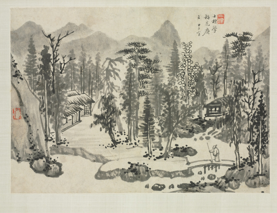 Landscape Album in Various Styles: Landscape after Wu Zhen · 查士標