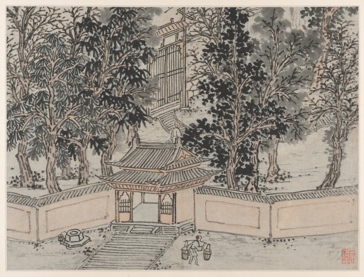 Tiger-Flight Spring at the Back Gate, from Twelve Views of Tiger Hill, Suzhou · 沈周