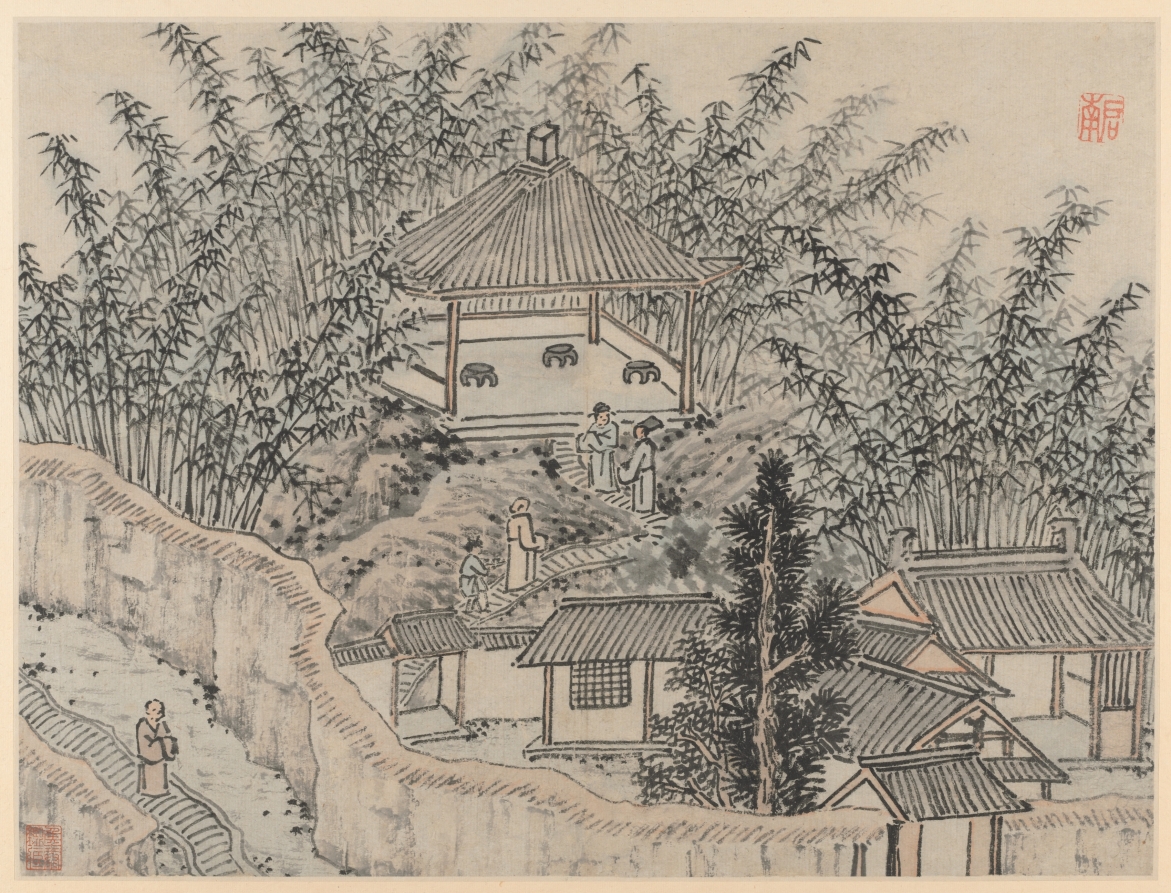Bamboo Pavilion, Tiger Hill, from Twelve Views of Tiger Hill, Suzhou · 沈周