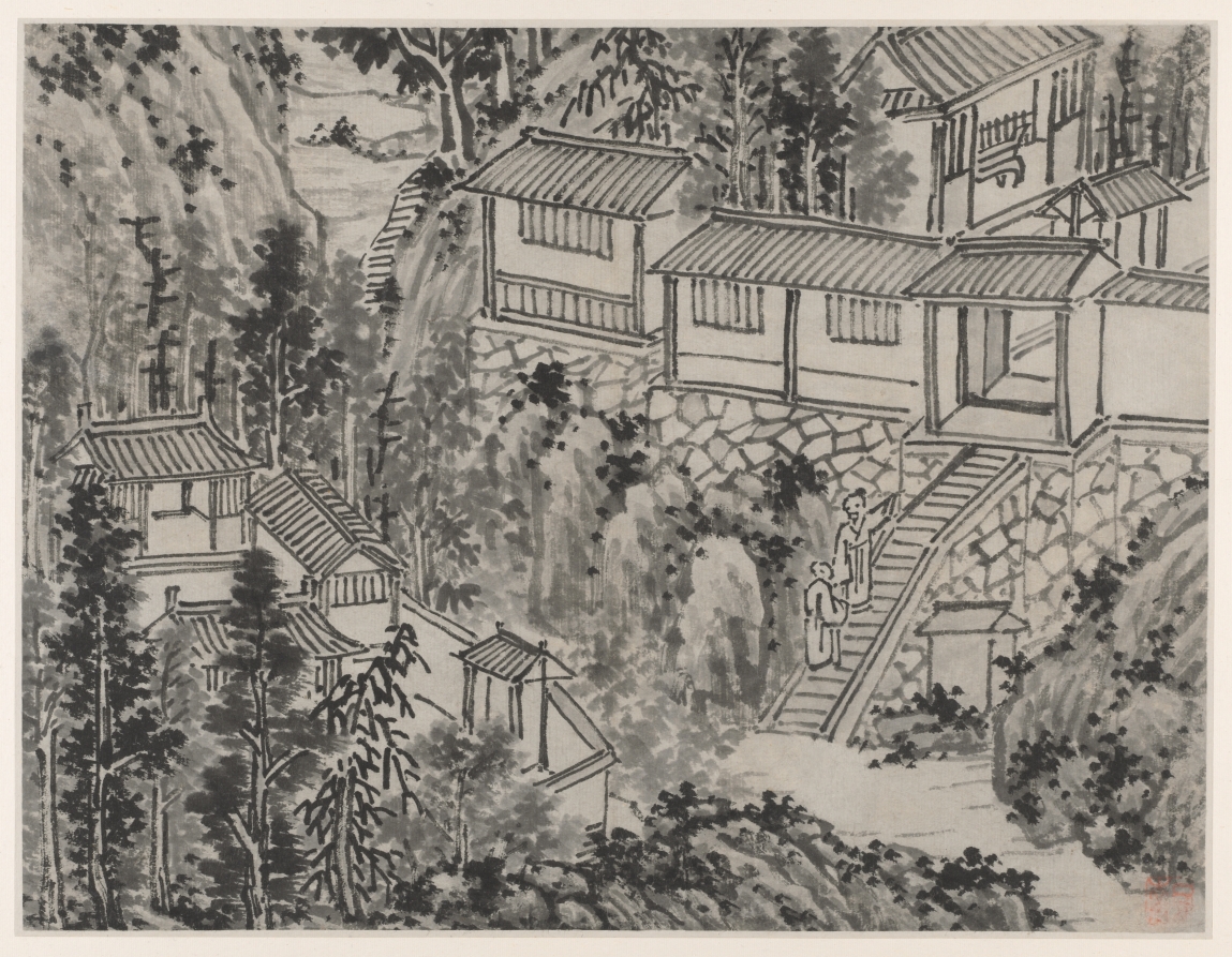 The Pine Retreat, from Twelve Views of Tiger Hill, Suzhou · 沈周