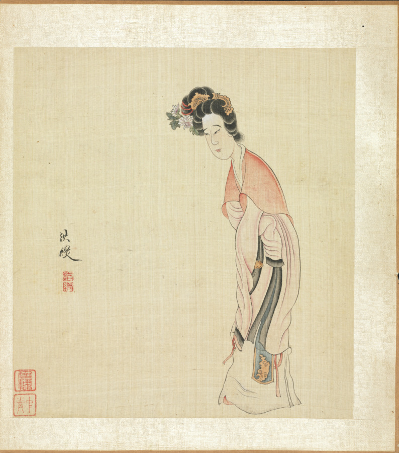 Paintings after Ancient Masters: A Lady · 陳洪綬